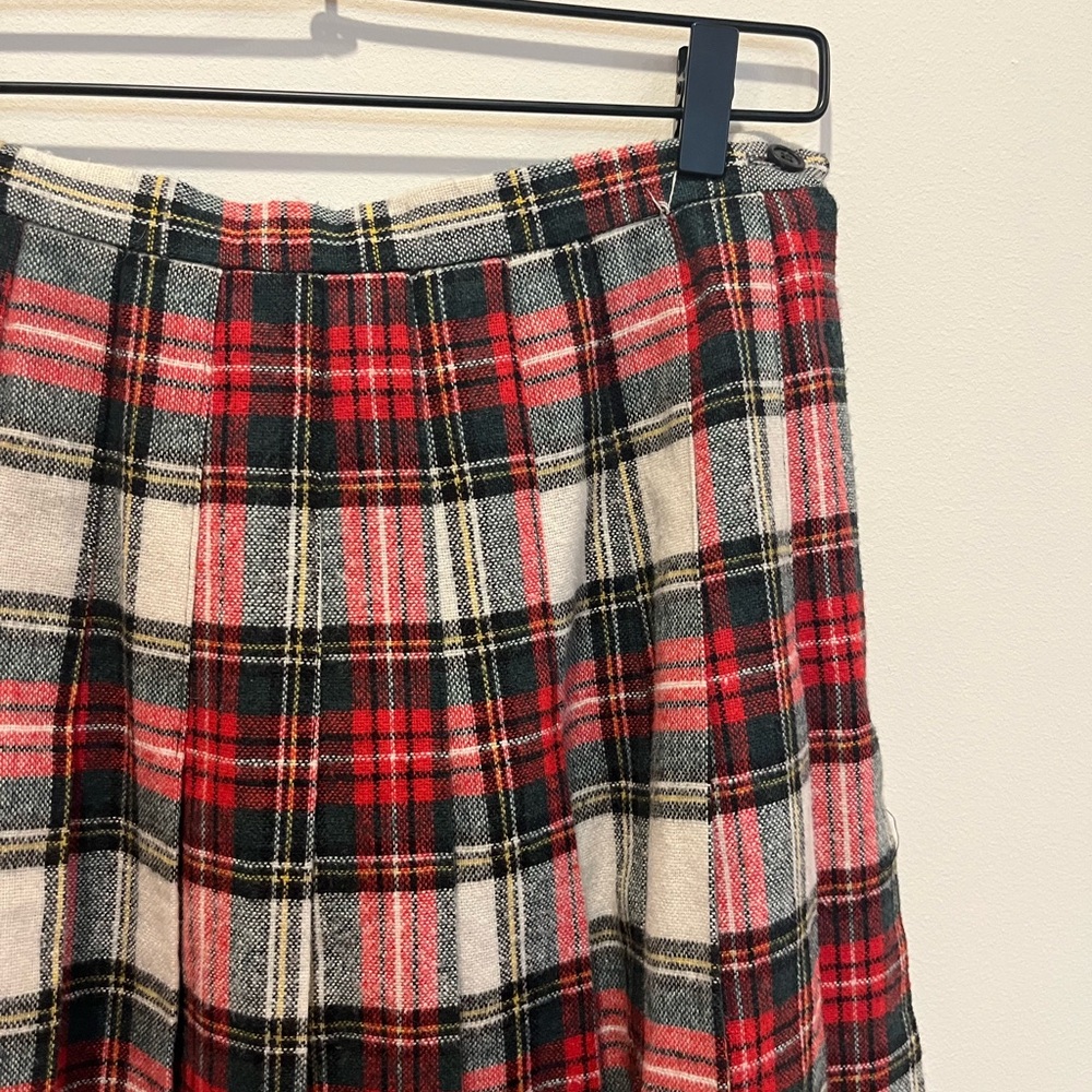 Michele Red and Black Plaid Midi Skirt - Picture 2 of 4